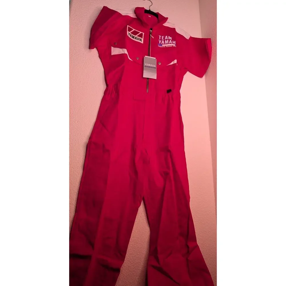 VTG Yamaha NWT Rare Racing Japan Pink Jumpsuit Streetwear - Picture 2 of 8